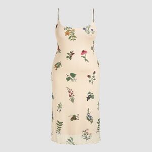 Cider Cream Floral Slip dress | Plus Size 3X